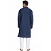 Designer Cotton kurta-Pyjama set- Navy Blue Designer Cotton kurta-Pyjama set- Navy Blue